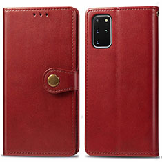 Leather Case Stands Flip Cover Holder S05D for Samsung Galaxy S20 Plus 5G Red