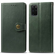 Leather Case Stands Flip Cover Holder S05D for Samsung Galaxy S20 Plus Green