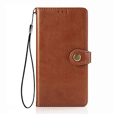 Leather Case Stands Flip Cover Holder S05D for Samsung Galaxy S21 Ultra 5G Brown