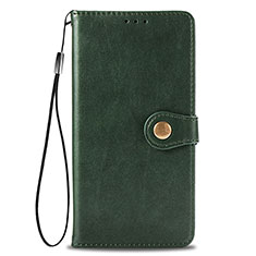Leather Case Stands Flip Cover Holder S05D for Samsung Galaxy S21 Ultra 5G Green