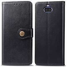 Leather Case Stands Flip Cover Holder S05D for Sony Xperia 8 Black
