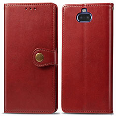Leather Case Stands Flip Cover Holder S05D for Sony Xperia 8 Red