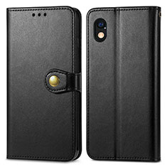 Leather Case Stands Flip Cover Holder S05D for Sony Xperia Ace III Black