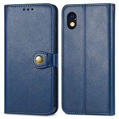 Leather Case Stands Flip Cover Holder S05D for Sony Xperia Ace III Blue