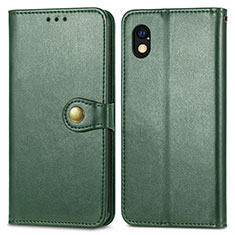 Leather Case Stands Flip Cover Holder S05D for Sony Xperia Ace III SO-53C Green