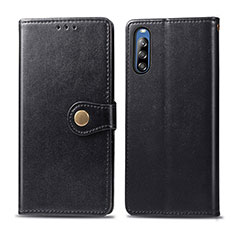 Leather Case Stands Flip Cover Holder S05D for Sony Xperia L4 Black