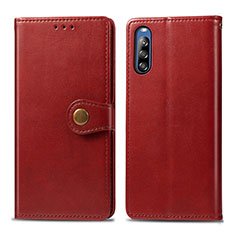 Leather Case Stands Flip Cover Holder S05D for Sony Xperia L4 Red