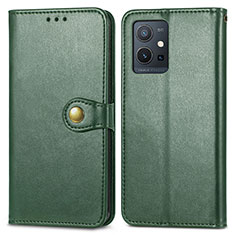 Leather Case Stands Flip Cover Holder S05D for Vivo iQOO Z6 5G Green