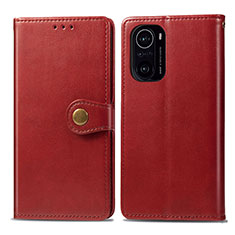 Leather Case Stands Flip Cover Holder S05D for Xiaomi Mi 11X Pro 5G Red
