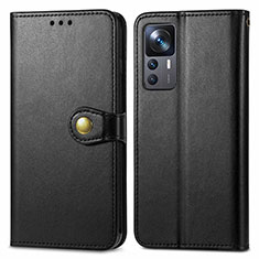 Leather Case Stands Flip Cover Holder S05D for Xiaomi Mi 12T Pro 5G Black