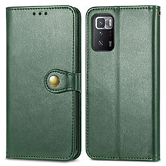 Leather Case Stands Flip Cover Holder S05D for Xiaomi Poco X3 GT 5G Green