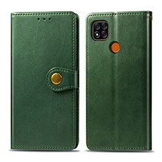 Leather Case Stands Flip Cover Holder S05D for Xiaomi Redmi 10A 4G Green