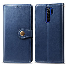 Leather Case Stands Flip Cover Holder S05D for Xiaomi Redmi 9 Blue
