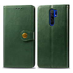 Leather Case Stands Flip Cover Holder S05D for Xiaomi Redmi 9 Green