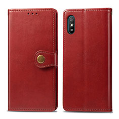 Leather Case Stands Flip Cover Holder S05D for Xiaomi Redmi 9AT Red