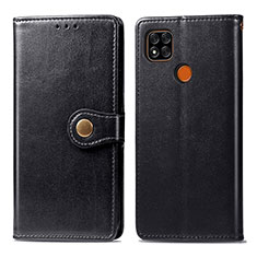 Leather Case Stands Flip Cover Holder S05D for Xiaomi Redmi 9C Black