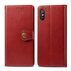 Leather Case Stands Flip Cover Holder S05D for Xiaomi Redmi 9i Red