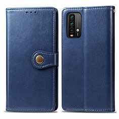 Leather Case Stands Flip Cover Holder S05D for Xiaomi Redmi 9T 4G Blue