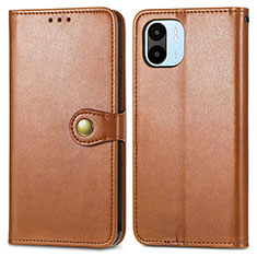 Leather Case Stands Flip Cover Holder S05D for Xiaomi Redmi A1 Brown