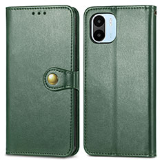 Leather Case Stands Flip Cover Holder S05D for Xiaomi Redmi A2 Green