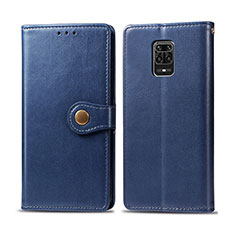 Leather Case Stands Flip Cover Holder S05D for Xiaomi Redmi Note 9S Blue