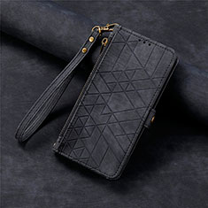 Leather Case Stands Flip Cover Holder S06D for Apple iPhone 13 Black