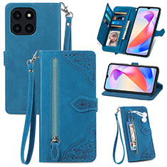 Leather Case Stands Flip Cover Holder S06D for Huawei Honor X6a Blue