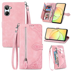 Leather Case Stands Flip Cover Holder S06D for Realme 10 4G Pink