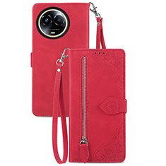 Leather Case Stands Flip Cover Holder S06D for Realme 11 5G Red