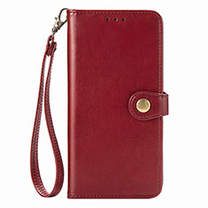 Leather Case Stands Flip Cover Holder S06D for Samsung Galaxy M80S Red