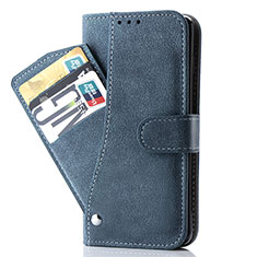 Leather Case Stands Flip Cover Holder S06D for Samsung Galaxy S20 Blue