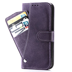 Leather Case Stands Flip Cover Holder S06D for Samsung Galaxy S20 Plus Purple