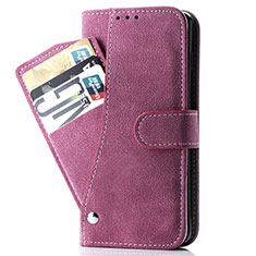 Leather Case Stands Flip Cover Holder S06D for Samsung Galaxy S20 Plus Red Wine