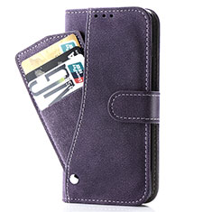 Leather Case Stands Flip Cover Holder S06D for Samsung Galaxy S20 Ultra Purple