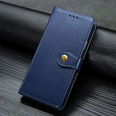 Leather Case Stands Flip Cover Holder S07D for Google Pixel 4 Blue