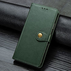 Leather Case Stands Flip Cover Holder S07D for Google Pixel 4 Green