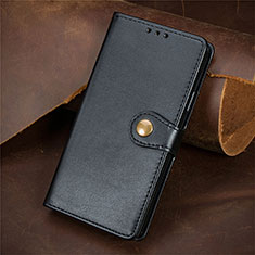 Leather Case Stands Flip Cover Holder S07D for Google Pixel 5 Black