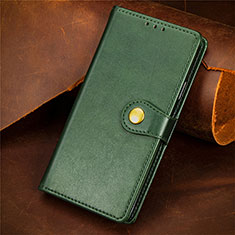 Leather Case Stands Flip Cover Holder S07D for Sharp Aquos Sense8 Green