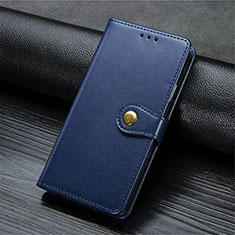 Leather Case Stands Flip Cover Holder S07D for Xiaomi Redmi 10X 5G Blue