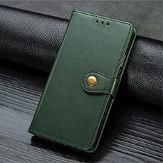 Leather Case Stands Flip Cover Holder S07D for Xiaomi Redmi 10X 5G Green