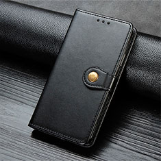 Leather Case Stands Flip Cover Holder S07D for Xiaomi Redmi 10X Pro 5G Black