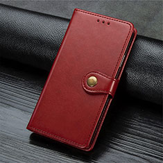 Leather Case Stands Flip Cover Holder S07D for Xiaomi Redmi 10X Pro 5G Red