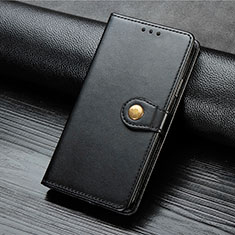 Leather Case Stands Flip Cover Holder S07D for Xiaomi Redmi 9 Prime India Black