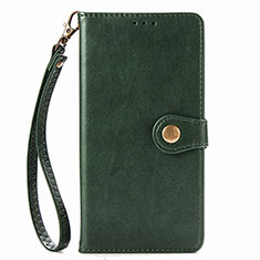 Leather Case Stands Flip Cover Holder S07D for Xiaomi Redmi Note 9 Green