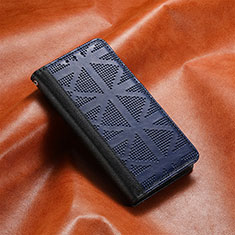 Leather Case Stands Flip Cover Holder S08D for Huawei Nova Y90 Blue