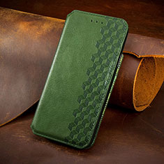 Leather Case Stands Flip Cover Holder S08D for Samsung Galaxy S23 5G Green
