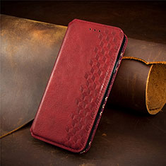 Leather Case Stands Flip Cover Holder S09D for Xiaomi Redmi 9AT Red