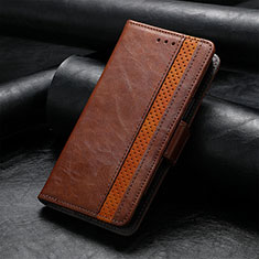 Leather Case Stands Flip Cover Holder S10D for Huawei Honor Magic3 Pro 5G Brown