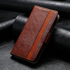 Leather Case Stands Flip Cover Holder S10D for Sharp Aquos R8 Brown