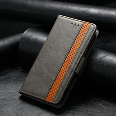 Leather Case Stands Flip Cover Holder S10D for Xiaomi Redmi Note 9 Pro Gray